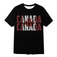 thumbnail image 5 of T-shirt Garçon Fierté du Canada Feuille d'Érable Canadienne Graphique Col Rond Manches Courtes Tee Filles Fête Nationale Drapeau Imprimé Festival Canadien Patriotique Tee de Festival pour Filles, 5 of 5