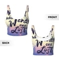 thumbnail image 5 of Picia Not All Those Who Wander Are Lost Sports Bra for Women,Padded Strappy Sports Bras Medium Support Yoga Bra with Removable Cups,Running Yoga Bra-X-Large, 5 of 9