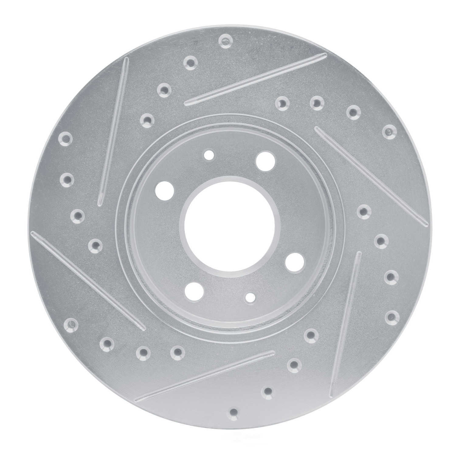 Dynamic Friction Company 631-67041R DFC Brake Rotor - Drilled And Slotted - Silver