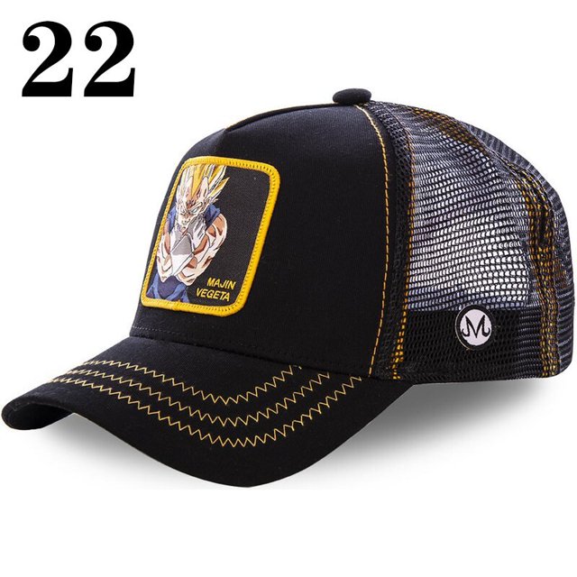 New Fashion Dragon Ball Cartoon Baseball Cap Anime Snap Cotton Baseball Cap Men's Women's Hip Hop Mesh Trucker Cap Gao Jinjia LED