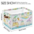 thumbnail image 3 of Cute Beach Gnomes Foldable Storage Basket,Canvas Fabric Foldable Storage Bins with Handles Open Home Storage Bins Boxes for Toy Book Shelf Closet Baskets, 3 of 8