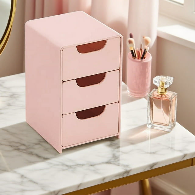 Organizador de cajones de plástico apilable con cajón deslizante para dormitorio, cocina, debajo del fregadero, despensa, baño, dormitorio, oficina, caja de almacenamiento de plástico para escritorio.