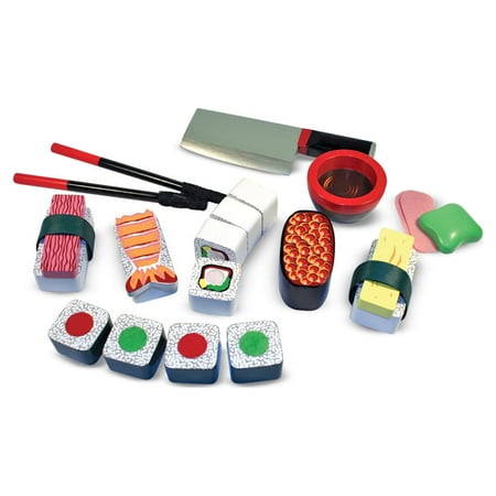 UPC: 0000772026086 | Melissa & Doug Sushi Slicing Wooden Play Food Set