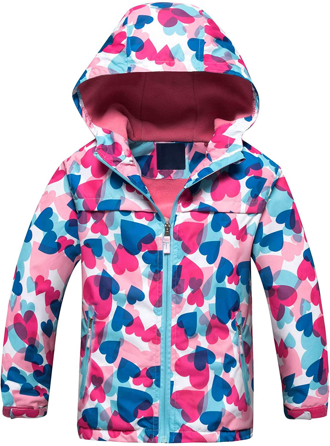 Kids Boy Girl Waterproof Fleece Jacket Coat Warm Outdoor Sport Windproof Windbreaker