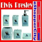 Elvis Presley Ceramic 6 pc Bathroom Set, New Soap Dish