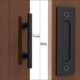 thumbnail image 5 of Manija de puerta de granero, manija de puerta corredera de 30 cm Manija de puerta negra Manija de puerta de granero moderna Manija de puerta de muebles TUNC Sencillez, 5 of 5