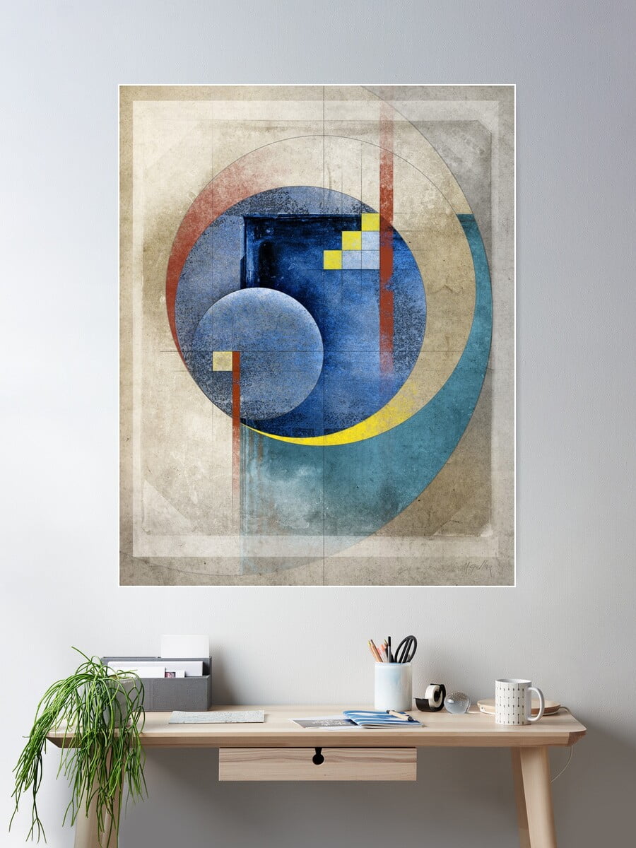 Composition A2 Poster Wall Art, Modern Wall Decor For Living Room