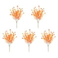 thumbnail image 2 of LShunze 5 Bundles Fall Artificial Flowers, Outdoor Fake Eucalyptus Fern Plants for Autumn Decoration, UV Resistant Plastic Faux Flowers for Garden Window Porch Balcony Thanksgiving Decor, 2 of 7