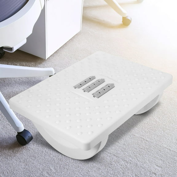 USHOBE Home Office Footrests Practical Foot Stool White PP 1Pack