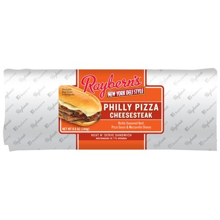 Raybern's Philly Pizza Cheesesteak Sandwich, 8.6 oz