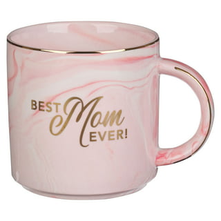 Mom Mug with Stylish Gift Box- Mama Needs Coffee Novelty Gifts for Mom by June & Lucy - Cute Coffee Mugs for Women - Pink Coffee Mug with Black Hand
