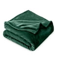 thumbnail image 1 of Bare Home Couverture en Molleton Microduveteux - 300 G/m2 - Micro-Polaire Duveteuse - Douce et Moelleuse - Grand Lit/queen, Vert Forêt, 1 of 5