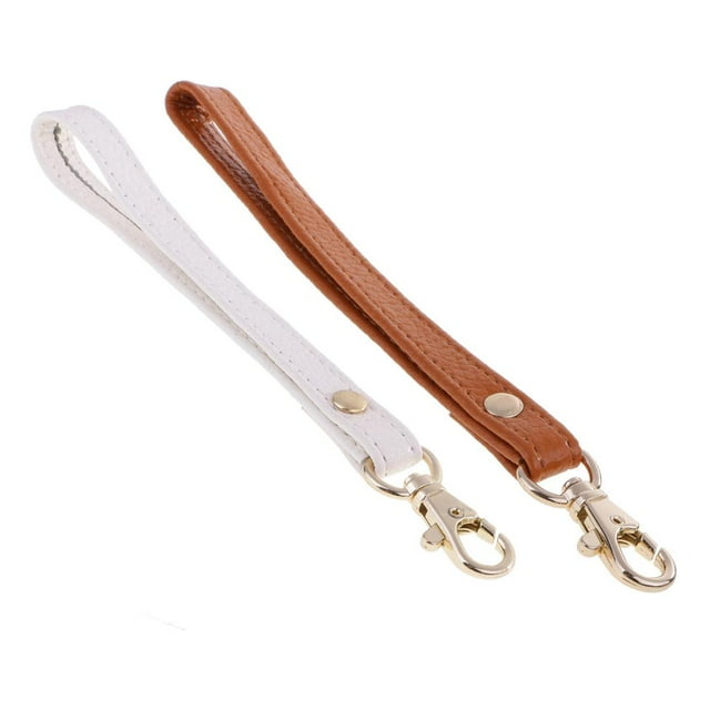 Paquete de 2 Correas para de Muñeca de material cuero Real de Bricolaje Corto para Monedero Cinturón con Cierre Dorado Colco Correa de pulsera de repuesto DIY