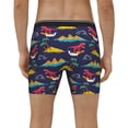 thumbnail image 5 of Mens Underwear, Surfer Red Dinosaur Mens Underwear Boxer Briefs, Soft Breathable Underwear Long Leg For Men, 5 of 8