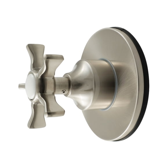 Kingston Brass KS4038NX Hamilton Single-Handle Six-Way Diverter Valve with Round Trim Kit in Brushed Nickel