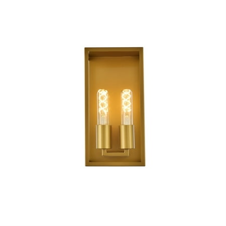 

Voir 2 lights wall sconce in brass