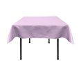 thumbnail image 1 of Mantel cuadrado de satén nupcial de lino 58 por 58 pulgadas LA Linen lila, 1 of 1