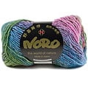 Noro - Silk Garden Knitting Yarn - Turquoise/ Fuschia/ Gold (# 211)
