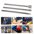 thumbnail image 1 of Concrete Chisel Set, Efficient Demolition  Hammer Chisels Point Flat Scaling  for Stone Tile Removal, 1 of 7