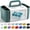 Cyan, variant on Yellow Divided Plastic Caddy Organizer with Handle Multi-Purpose Storage Bin for Craft Makeup Dorm Office