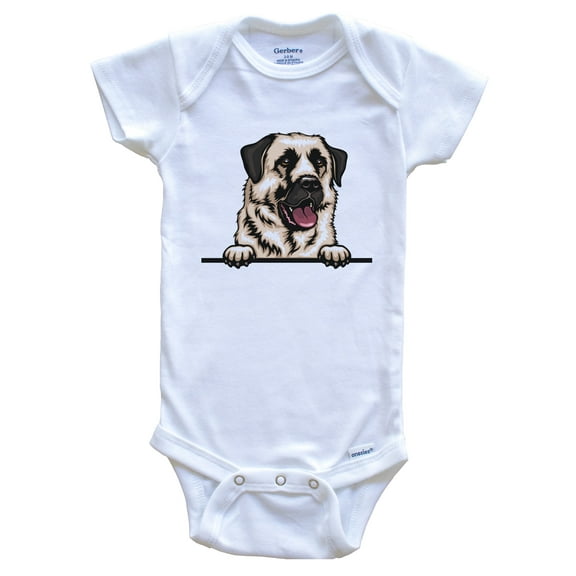Anatolian Shepherd Dog Dog Breed Cute One Piece Baby Bodysuit, 6-9 months white
