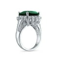 thumbnail image 2 of Bling Jewelry Womens Cubic Zirconia 7CT CZ Green Cushion Cut Estate Style Cocktail Statement Ring, 2 of 6