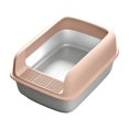 thumbnail image 2 of Open Top High Side Cat Litter Box, Semi-Enclosed Removable Pet Litter Tray, High-Sided Design Prevents Urine Leakage, Non-Stick, Easy to Clean, Indoor Cats Litter Pan, 2 of 6