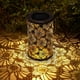 thumbnail image 4 of Decoración del hogar, faroles solares colgantes para exteriores, farolillos metálicos ahuecados, luz LED decorativa para jardín, decoración delicada para patio, farolillos solares de hierro., 4 of 6