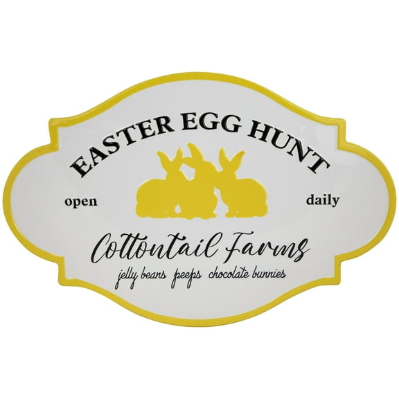 Northlight Easter Egg Hunt Vintage-Style Metal Wall Sign - 17.75"