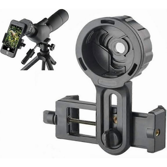 Universal cell phone adapter for riflescopes - quick alignment and automatic