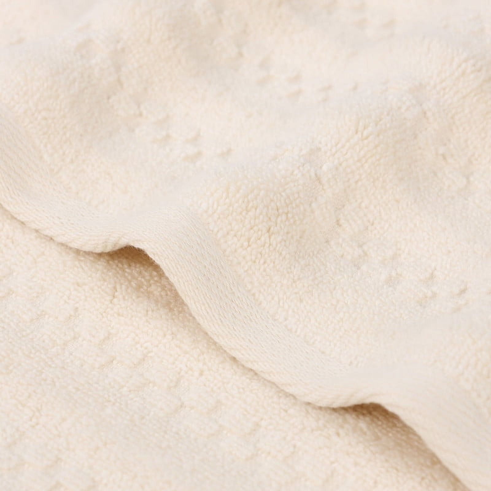 Superior Zuma Zero Twist Absorbent Hand Towels, Set of 6, Ivory