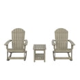 thumbnail image 3 of WestinTrends Tuscany 3-Piece HIPS Outdoor Rocking Adirondack Chair With Side Table, Weathered Gray, 3 of 5