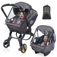 thumbnail image 1 of Funda impermeable para asiento de coche IvyWind universal negra con bolsa de almacenamiento, 1 of 7