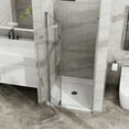 thumbnail image 2 of Demi Bonn 34" x 72" Bifold Shower Door, Walk-In Wet Room Divider, 1/4 inch Thick Clear Tempered Glass Frameless Shower Door, Silver, 2 of 8