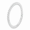 thumbnail image 3 of 925 Sterling Silver Stackable Expressions Rhodium Ring Size: 9; for Adults and Teens; for Women and Men, 3 of 5