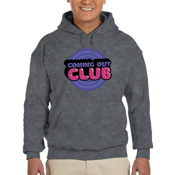 Coming Out Club Bubblegum Stamp Hoodie Men -Smartprints Designs, Male Large