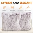 thumbnail image 5 of Cheer Collection Set of 2 18" x 18" Shaggy Long Hair Throw Pillows, 5 of 5