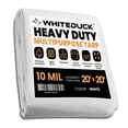 thumbnail image 3 of (2 pack) WHITEDUCK 20x20 Tarp 10 MIL Heavy Duty Poly Tarp Waterproof UV Resistant, True to Size, Rust-Proof Grommets, Tear & Rip Resistant, Extra Thick , Camping, Construction, Boat & Equipment Cover, 3 of 8