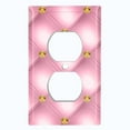 thumbnail image 2 of Metal Light Switch Plate Outlet Cover (Tufted Diamond Pink DIA001), 2 of 13