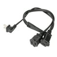 thumbnail image 2 of Extensión de cable de alimentación Divisor en Y NEMA 1‑15P macho a doble NEMA 1‑15R hembra 2 pies 18AGW 10A Enchufe estadounidense 125 V, 2 of 5