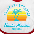 thumbnail image 4 of Inktastic Summer Enjoy the Sunshine Santa Monica California in Blue Boys or Girls Baby Bib, 4 of 4