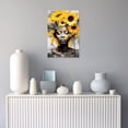 thumbnail image 3 of ZHONGYUTONG African American Wall Art Black Girl Canvas Yellow Sunflower and Black Woman Painting Picture for Bedroom Decor Framed (12.00" x 18.00"), 3 of 5