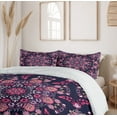 thumbnail image 6 of Ambesonne Ethnic Duvet Cover Set, Spring Blossoms, 2-Calking, Indigo Pink Pale Pink, 6 of 6