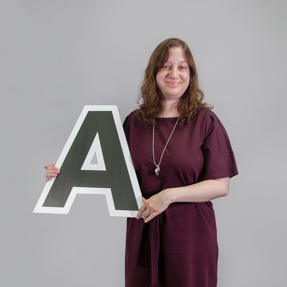Vispronet Alphabet Yard Letter Sign Set – Includes All Letters – 26pcs Total – Includes One of Each Letter in Alphabet A-Z – Weather-Resistant Corrugated Plastic (Black)