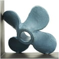 thumbnail image 5 of DecMode 6" Distressed Propeller Boat Teal Metal Bookends with Brown L-Shaped Stands (Set of 2), 5 of 11