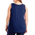 thumbnail image 5 of Women's Plus Size Tank Top Cotton Blend Sleeveless Crew Neck T-Shirts Tops Casual Tees Tunics Shirts, 5 of 5