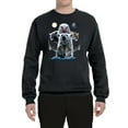 thumbnail image 2 of Collage of Popular Wild Life Animals | Mens Animal Lover Crewneck Graphic Sweatshirt, Black, Small, 2 of 3