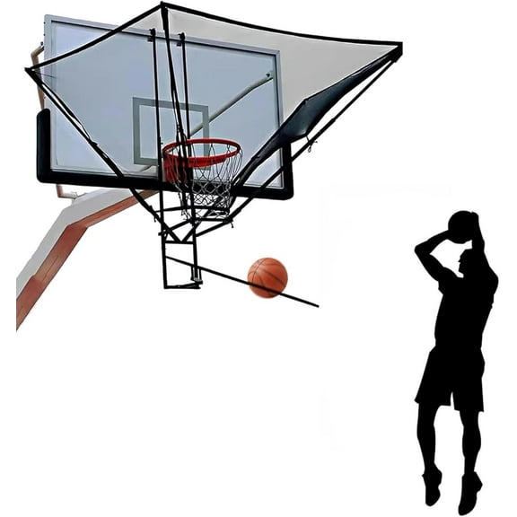 Gamvdout Basketball Hoop Returner Basketball Shot Return Apparatus Youth/Adults/Kids Basketball Catcher Return Net  Basketball Rebounder Metal for Home School Gym  Hang Portable Basketball Shot Train