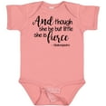 thumbnail image 3 of Inktastic Though She Be but Little She is Fierce Quote Shakespeare Girls Baby Bodysuit, 3 of 5
