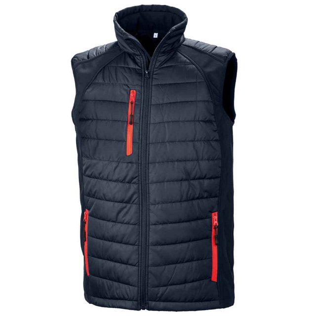 Result Genuine Recycled - Chaleco Compass de Softshell para Adultos Unisex (Marino, Rojo)
